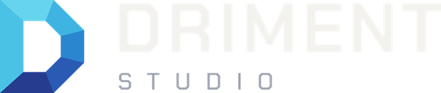 Driment Studio logo for dark backgrounds